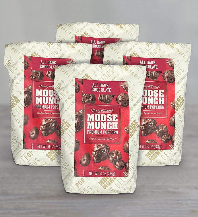 Moose Munch® Premium Popcorn All Dark Chocolate - 4 Pack